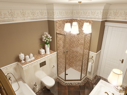 Дизайн ванной комнаты в стиле Гламур от Shmidt Studio
