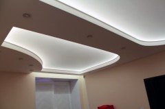 LED strip on the ceiling