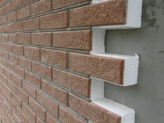 Styrofoam insulation of facades