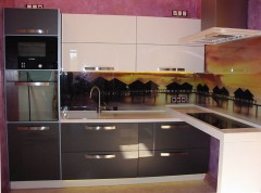 The corner kitchen in modern style