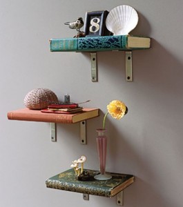 Wall decor from old books