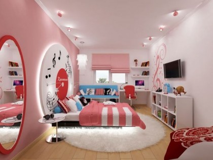 bedroom for girls, Стильная спальня для девочки подростка