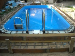 build a swimming pool with a concrete bowl