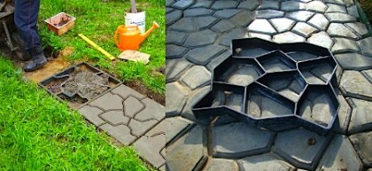 home-made mold for paving