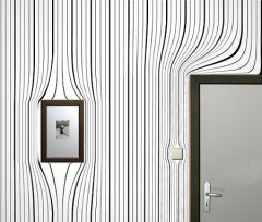 interior design with wallpaper