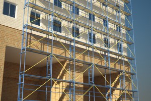 scaffolding for facade work