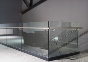 stair railings made of glass